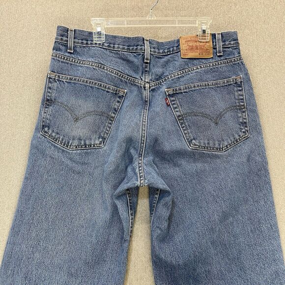 Vintage Levis 550 Jeans Men's 38x30 Relaxed Fit Straight Leg Blue Denim - Picture 10 of 16